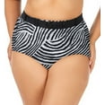 thumbnail image 1 of Women's Raisins Curve C840265 Plus Size Mombasa Elemental Swim Bottom (Black Ash 18W), 1 of 5