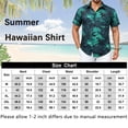 thumbnail image 2 of Mens Hawaiian Shirt Tropical leaf Short Sleeve Button Up Shirts Casual Aloha Tee for Summer Beach, 2 of 7