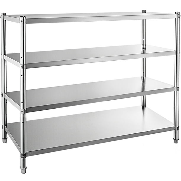 VEVOR Stainless Steel Shelving 60x18.5 inch 4 Tier Adjustable Shelf
