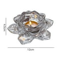 thumbnail image 5 of Pebbuoy Chinese Clear Lotus Candle Holder Faux Crystal Flower Taper Pillar Tealight Candle Candleholder Candlestick Wedding Party Table Centerpiece Decoration, 5 of 7