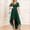 Green, variant on Elegant Women's Ruffled Sheer Patchwork Evening Dress with Sequin Detailing for Wedding Guest Cocktail Party Long Sleeve Polyester Spandex Zipper Closure