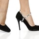 thumbnail image 2 of par de correas elásticas para tacones altos, cordones ajustables para zapatos de mujer., 2 of 6