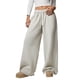 thumbnail image 2 of Pantalones Deportivos de Pierna para Mujer, Cintura Alta, Holgados, con Cordón Interior y Pierna Recta. Gris L, 2 of 9