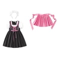 thumbnail image 4 of FYEGRE Elegant Bavarian Oktoberfest Dirndl Dress for Girls Traditional German Party Fancy Outfit Festival Fashion Casual Wear Hot Pink 3-4 Years, 4 of 4