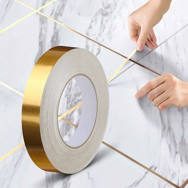 (2cm50m),oro) Cinta decorativa autoadhesiva para suelos, paredes, techos, puertas y ventanas, cinta impermeable para decoración de interiores.