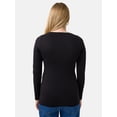 thumbnail image 5 of Ingrid & Isabel For Every Belly Women's Maternity Scoop Tee with Long Sleeves, Sizes S-XXL, 5 of 8