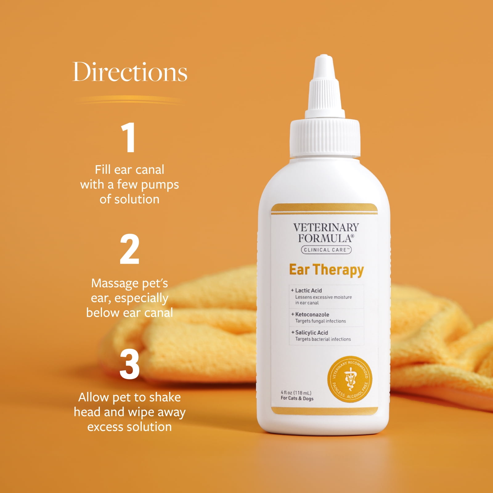 Veterinary formula clinical top care ear therapy