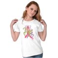 thumbnail image 3 of Hope Pink Ribbon Heart Breast Cancer Womens Slim Fit Graphic Tee Brisco Brands S, 3 of 5