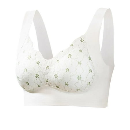 Push Up Bras for Women Non-Steel Ring Seamless Ice Silk Vest-Style Soft Support Seamless Vest Style Breathable Bra  Large Size Bra Underwear