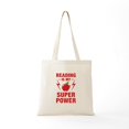 thumbnail image 5 of CafePress - Reading Is My Superpower Tote Bag - Unisex Canvas Tote Bag, Beige, 1-Piece, 5 of 6