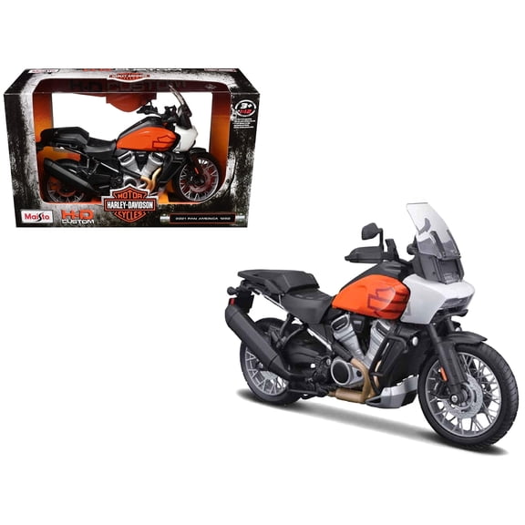Maisto Harley Davidson Kids Scale Diecast Bike, Metal Orange