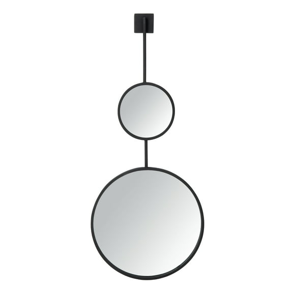 Safavieh Jander Classic Duo Round Mirror, Matte Black
