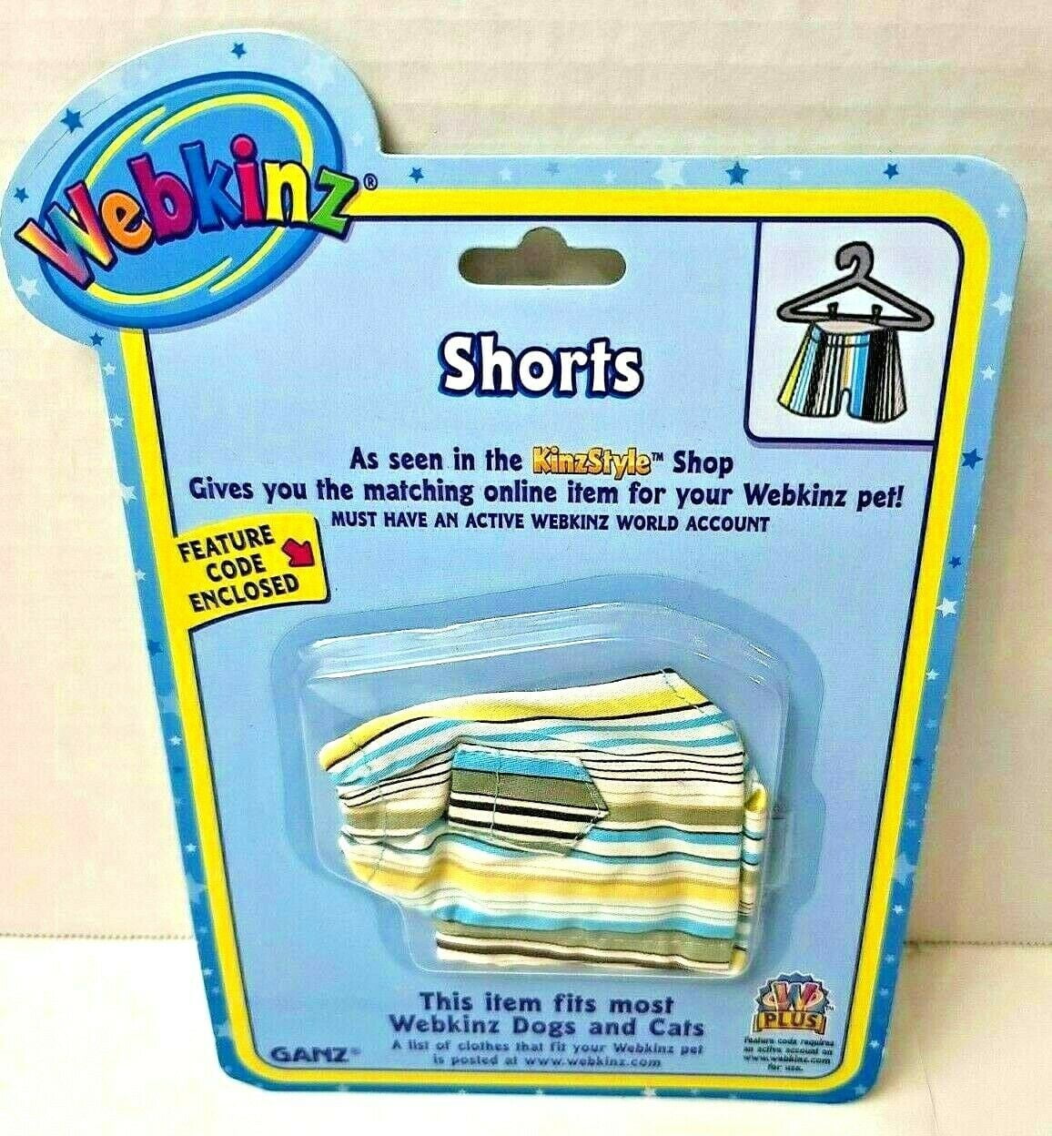 Webkinz Clothing Shorts With Online Code From Ganz Plush 