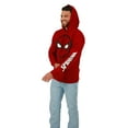 thumbnail image 5 of Marvel Spider-Man Mask Logo Long Sleeve Red Adult Zip-Up Hoodie-Large, 5 of 7