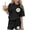 Black, variant on BXSRUTA Girls Big Kids 2 Piece Shorts Set Soft Breathable Summer Casual Outfit Round Neck Short Sleeve Top with Shorts