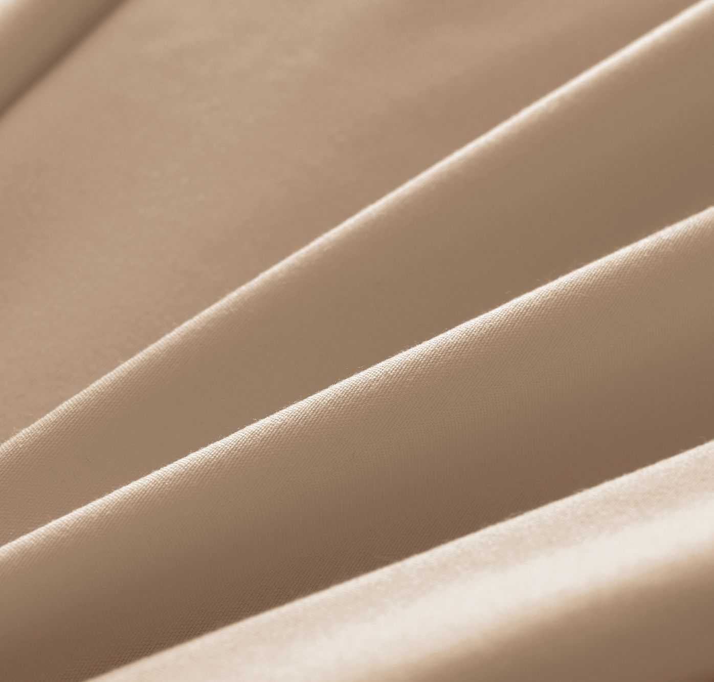 the Season Essentials Wrinkle Free Sheet Sets with Deep Pockets & Stain Resistant, 4 pc, 1800 Thread Count Bamboo Based, Beige, Queen
