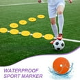 thumbnail image 4 of Spot Markers 6 Inch, 6 Pcs Non-Slip Floor Dots Agility Markers Flat Field Cones Poly Dots with Hole, Orange, 4 of 7