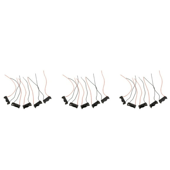 15PCS 1 23A A23 12V Battery Storage Clip Holder Box Case Cell Holder with Wire