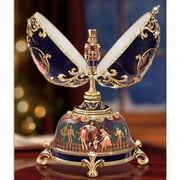 The Bradford Exchange Russian Nutcracker Heirloom Porcelain Musical Egg Christmas Decor 5.5