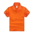 thumbnail image 2 of LTTVQM Toddler Girls Polo Uniform Shirts School Short Sleeve Top Casual Button Down Uniform Shirts 2026 Summer New Collared Golf Polo Shirt Comfy Blouse Saffron 7-8 Years, 2 of 2