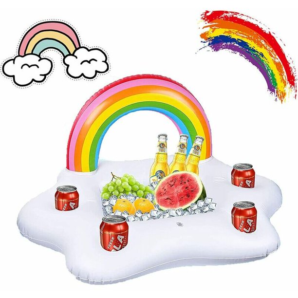 Soporte para bebidas inflable, bandeja de bar inflable, soporte para bebidas inflable para piscina, boya para spa, soporte para vasos inflable para piscina, soporte flotante inflable, soporte flotante