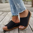thumbnail image 2 of Dakaela Orthopedic Wedge Sandals for Women 2025 Breathable Summer Open Toe Casual Slide Shoes Black 8.5, 2 of 8