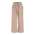 thumbnail image 5 of Womans Pants Straight Leg Baggy Khaki Pant Casual Outfits Comfy Work Pants Women's Travel Pants, 5 of 7