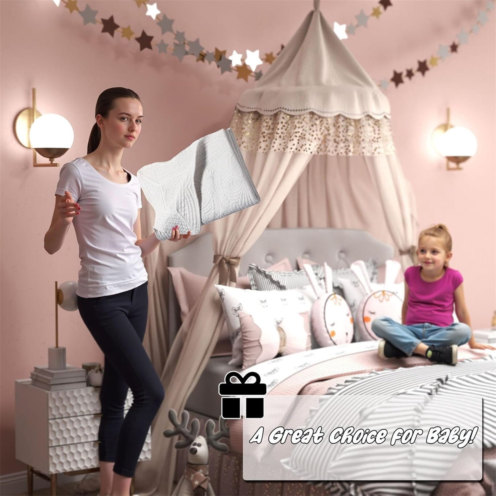 Myvepuop Baby Quilt Personlized Monogram Lightweight Embossed Scalloped Throw Blanket Four Seasons 36X46 Inch Pink