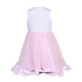thumbnail image 3 of MAWCLOS Robes Tutu Bébé Décor Floral Robe de Soirée Col Rond Robe d'Été Décontractée Princesse Sans Manches Rose 120, 3 of 6