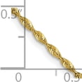 thumbnail image 5 of 10K Yellow Gold Jbsp's 1.5mm Diamond-Cut Lightweight Rope Chain (16 X 1.5) Made In Peru 8064-16, 5 of 5