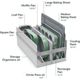 thumbnail image 6 of Caraway Nonstick Ceramic Bakeware Set (11 Pieces) - Baking Sheets, Assorted Baking Pans, Cooling Rack, & Storage - Aluminized Steel Body - Sage, 6 of 11