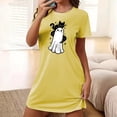 thumbnail image 2 of Aboser Halloween Nightshirts for Women Short Sleeve Sleepwear Funny Printing Short Nightgown Casual Crew Neck Loungewear Comfy Soft Holiday Sleepdress, 2 of 6