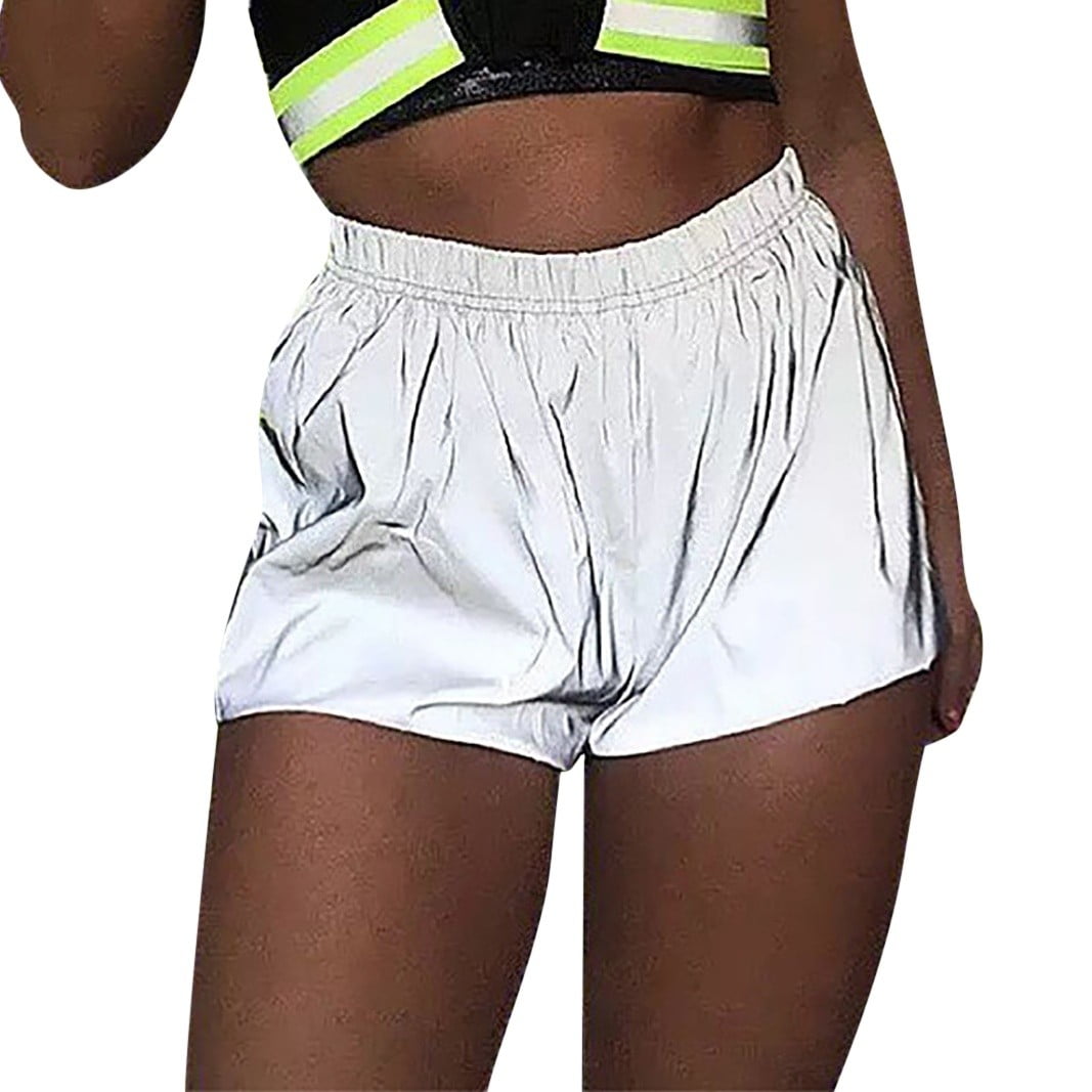 Hacer madre Simplificar Alueeu Women's Sexy Reflective Shorts Pants Shiny Sport Bottoms Night Club  Party Festival Rave Outfit Women's Shorts Casual plus Size - Walmart.com