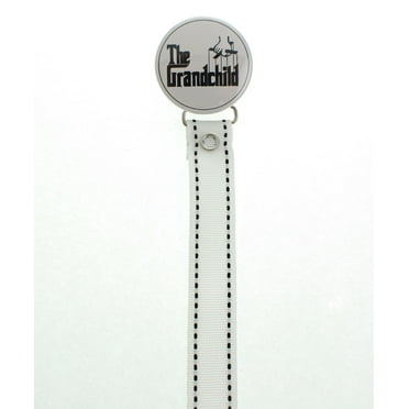 White The Grandchild Pacifier Clip