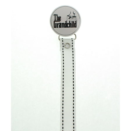 White The Grandchild Pacifier Clip
