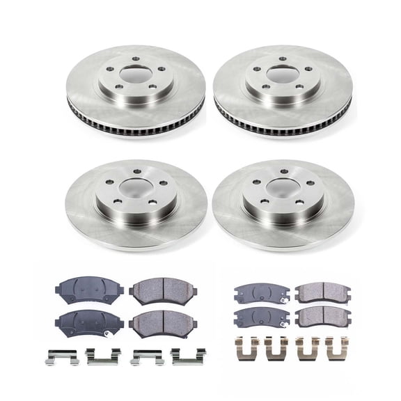 Ultimate Brakes Front and Rear Semi-Metallic Brake Pad and Rotor Kit with Hardware WM81300