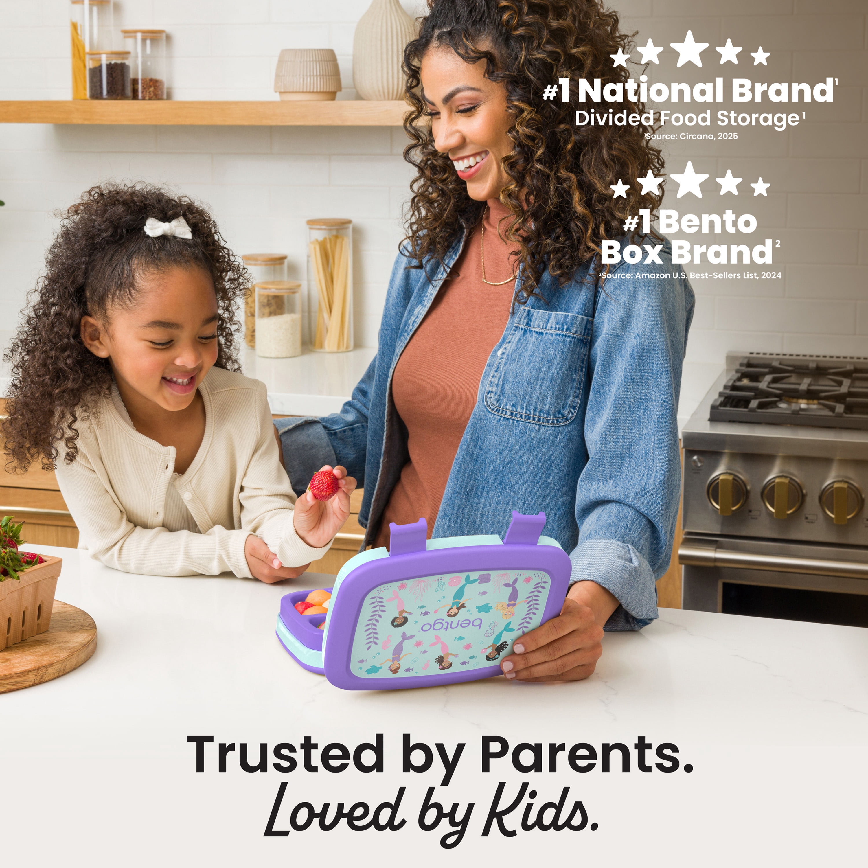 Bentgo Kids Prints Leak-Proof, 5-Compartment Bento-Style Kids Lunch Box - Ideal Portion Sizes for Ages 3-7, Durable, Drop-Proof, Dishwasher Safe, & Made with BPA-Free Materials (Sea Life)