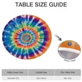 thumbnail image 6 of Rainbow Tie Dye Mandala Pattern Round Fitted Tablecloth with Elastic Edge,Dining Table Cover Waterproof,Outdoor Round Tablecloth for Camping,Dining,Indoor and Outdoor, 6 of 7