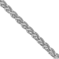 thumbnail image 2 of 14K Solid White Gold 1.2mm Spiga Wheat Link Chain Necklace, 2 of 4