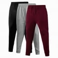 thumbnail image 4 of TOWED22 Men's Jogger Sweatpants Workout Lounge Casual Jogger Fleece Sweat Pants with Pockets(Wine,XL), 4 of 4