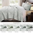thumbnail image 7 of Exclusivo Mezcla 100% Cotton Quilts Twin Size Sage Green, Soft Breathable Bedspread Gauze Boho Pattern Coverlet Lightweight Twin Quilt Bedding Set for All Seasons( 1 Quilt and 1 Pillow Sham), 7 of 7