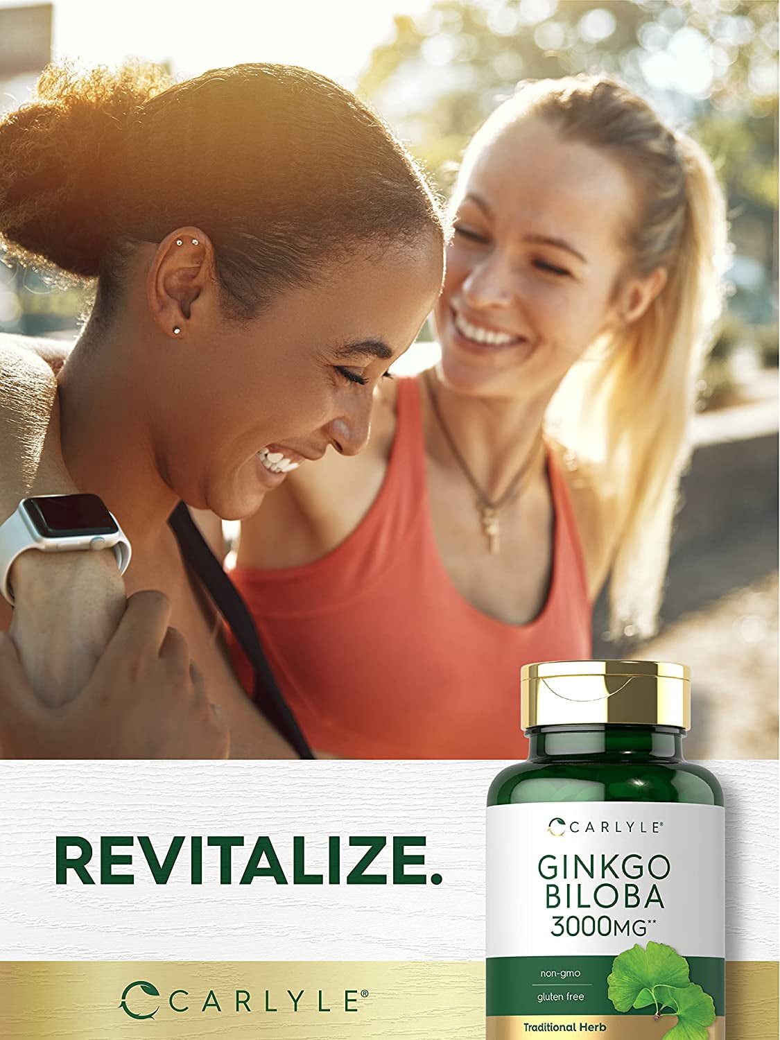 Ginkgo Biloba 3000mg | 400 Tablets | Vegetarian Supplement for Men and Women | by Carlyle
