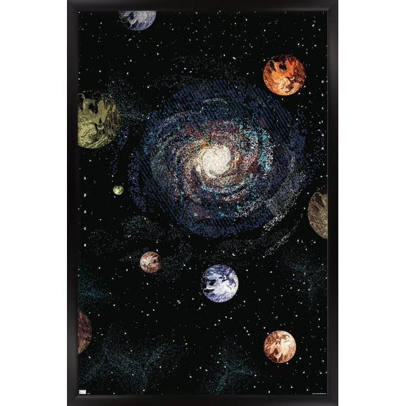 Galaxy Wall Poster, 14.725" x 22.375" Framed
