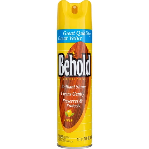 Behold Furniture Polish Aerosol, Lemon, 12.5 oz (3 Pack)