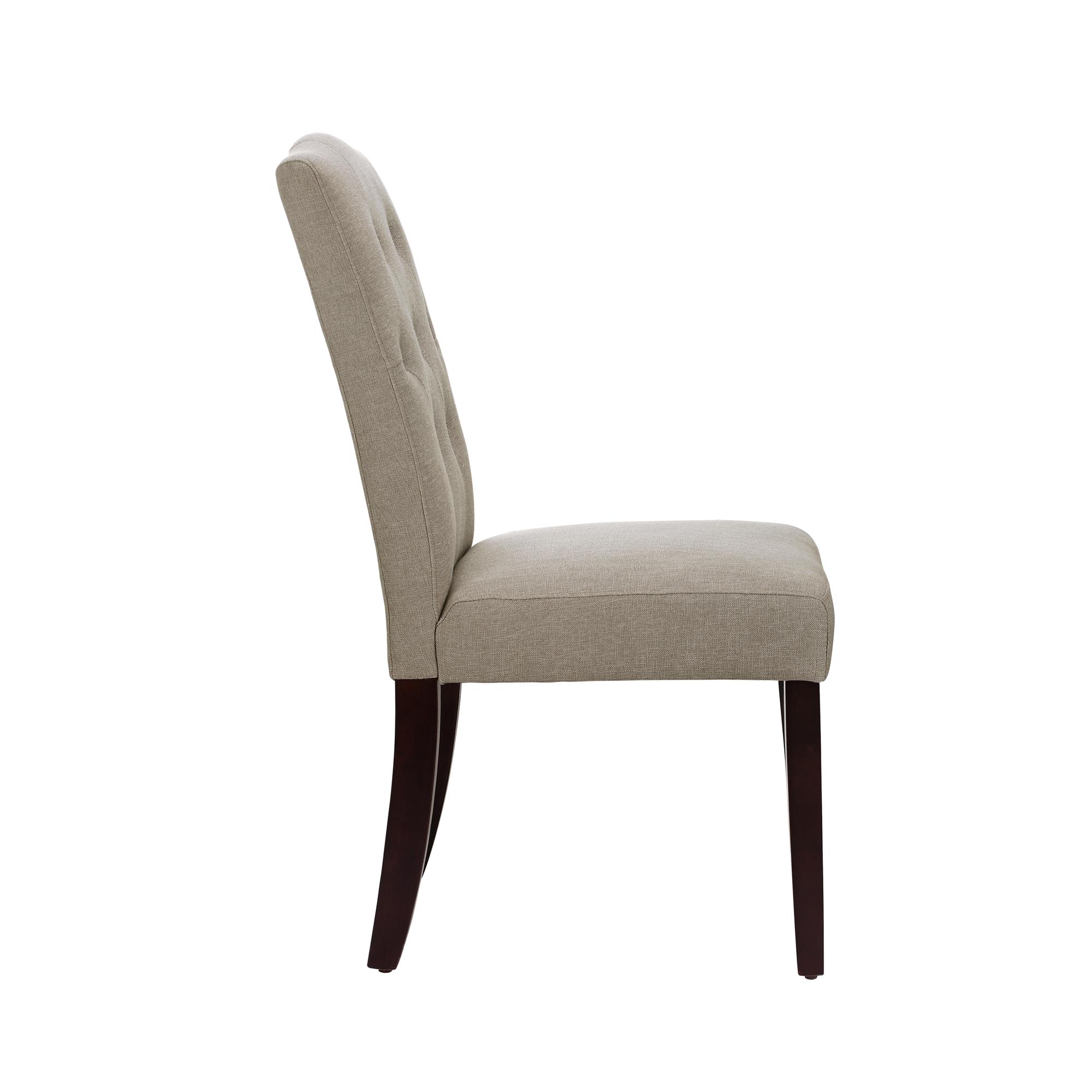 Better Homes and Gardens Parsons Upholstered Tufted Dining Chair,Taupe - image 2 of 9