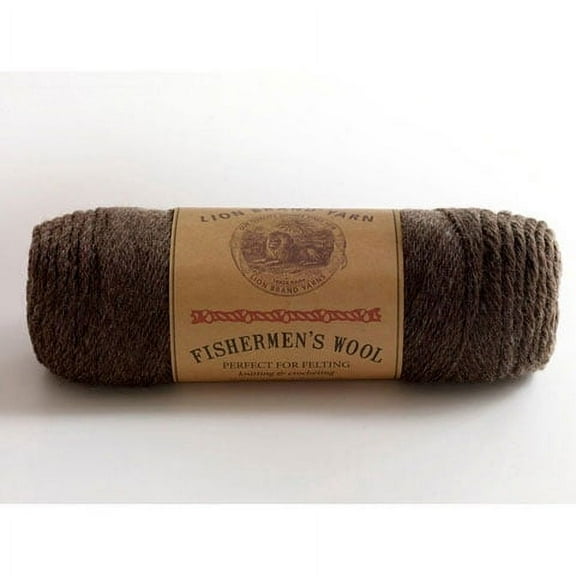 Lion Brand Yarn Fishermen's Wool Nature's Brown 150-126 Classic Wool