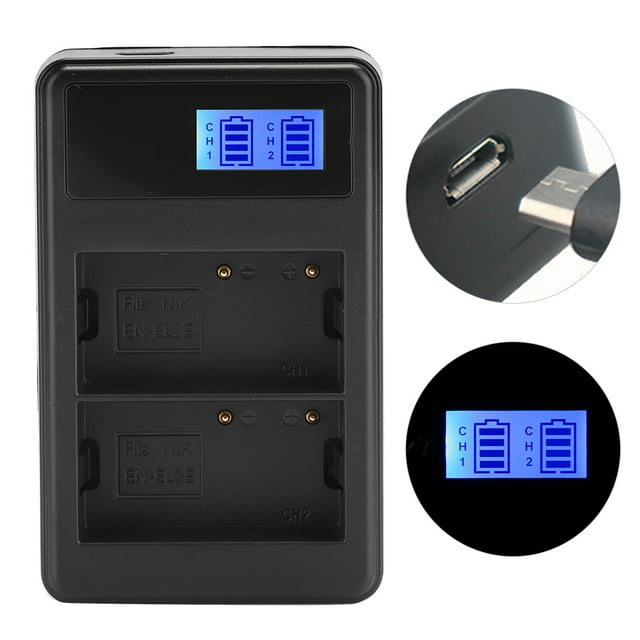 Camera Battery Charger,SEIVI EN EL3E Portable Battery Charger Portable Camera Battery Charger Smooth Operation