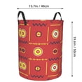 thumbnail image 4 of DouZhe Waterproof Collapsible Large Laundry Baskets, Boho Ethnic Retro Tribe Style Prints Circular Hamper with Handles, 4 of 7