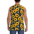thumbnail image 4 of Pofeuu Sunflowers Print Men's Muscle T-Shirt, Sleeveless, Muscle Tank, Classic Muscle Tee Top For Men Casual Sleeveless Muscle T-Shirt Trendy Clothes-Large, 4 of 7