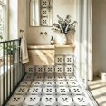 thumbnail image 5 of 10 Pcs Hexagon Striped Four-Petal Peel and Stick Floor Tiles, 12x12 In Covers 10 Sq.Ft, Self-Adhesive DIY Vinyl Flooring, Removable Waterproof, Ideal for Kitchen, Bathroom, Bedroom, Home Walls, 5 of 8